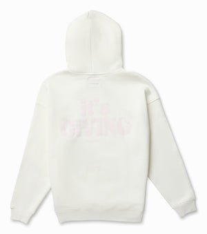 IT'S GIVING Hoodie - White Pale Pink