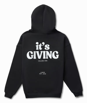 IT'S GIVING Hoodie - Black